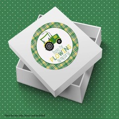 Green and Yellow Tractor Thank You Sticker Labels Thanks for Plowing By, 40 2…