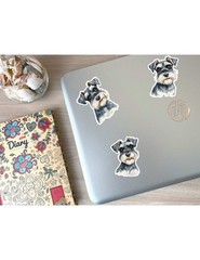 Miniature Schnauzer Dog Die Cut Vinyl Stickers Scrapbooking Laptop Waterbottle