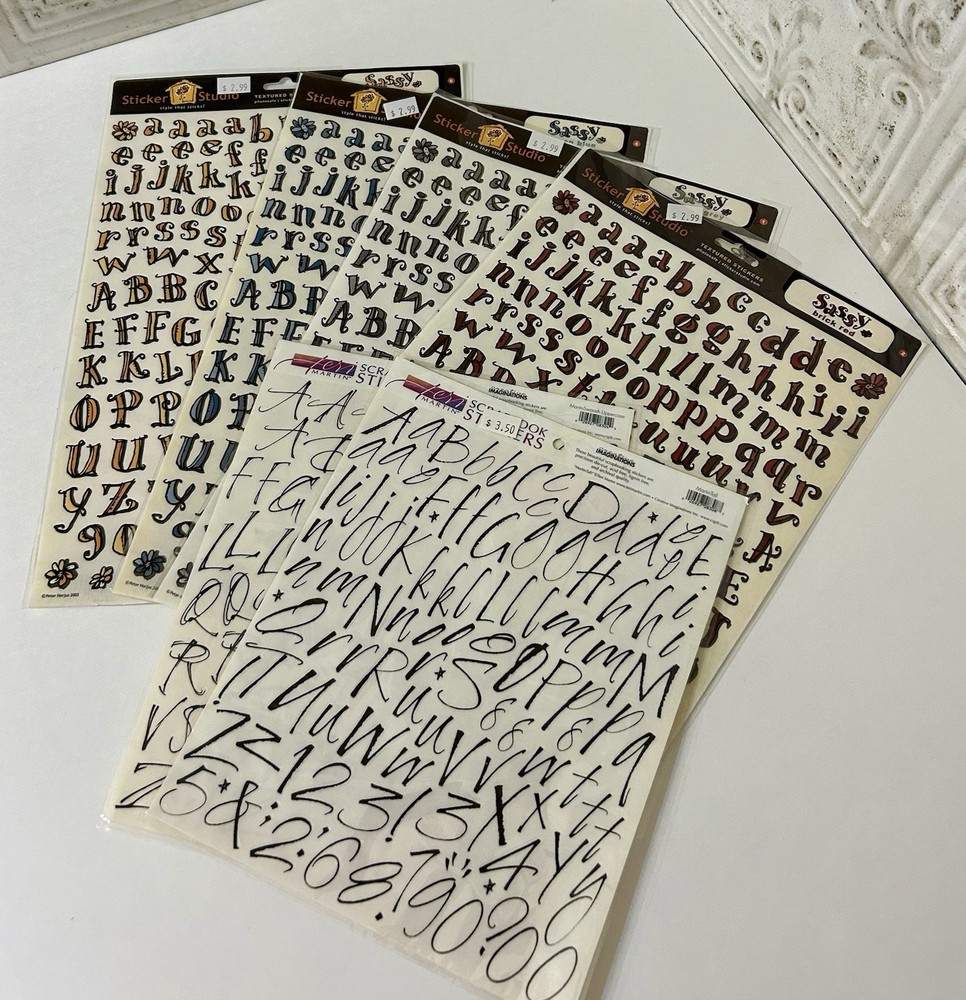 Lot of Letter Scrapbook stickers and embellishments