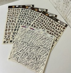Lot of Letter Scrapbook stickers and embellishments