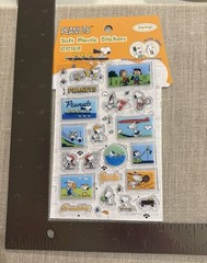 Peanuts Snoopy Soft Plastic Stickers