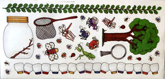 Provo Craft 2002 Meadow Bug Hunting Clear Stickers Whimsy Scrapbook NOS Vintage
