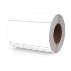 White Rectangle Stickers 4 x 2 Inch Color Coding Labels Vinyl Roll Self-Adhes…