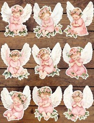 Sweet Angel Baby Die Cut Vinyl Stickers Set Scrapbooking Laptop Waterbottle