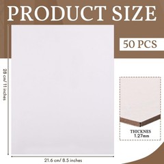50 Pcs Kraft Heavy Duty Book Board Binders Chipboard Designer Bookboard