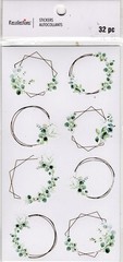 Gold Frames & Flowers, scrapbook stickers, 4×7″ – Recollections #666846