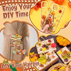 40 Pcs Mixed Color Mini Fall Resin Charms 4.33 Inch