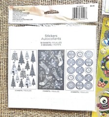 4 Pkgs Christmas Stickers, American Greetings, Scentos Metallic