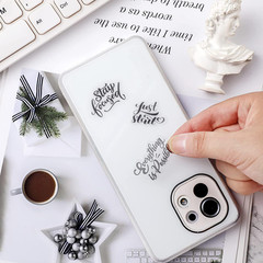 100Pcs Black Inspirational Quotes Stickers – Waterproof Transparent Motivational