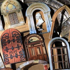 12pcs Small Vintage Junk Journal Door Elements Paper Cards Cardstock Ephemera
