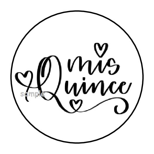 30 MIS QUINCE ENVELOPE SEALS LABELS STICKERS 1.5″ ROUND QUINCEANERA FAVORS TAGS