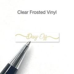 Day Off  Script Planner Stickers / 30 Gold Foiled Text Headers (1.5”) PINK