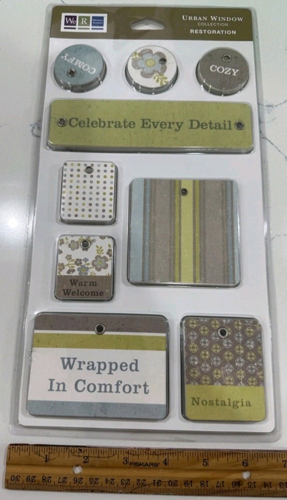 We R Memory Keepers Urban Window Restoration Collection Comfy Cozy Scrapbooking