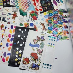 Huge collection of sticker sheets some used mixed themes scrapbook craft