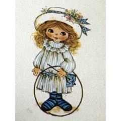 Vtg 70s Cute Little Girls & Critters Kitten Cat Stickers Perk Ups 19 Stickers