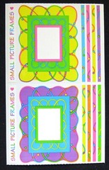 Mrs Grossman Vintage 4×6 inch ‘Atomic Small Frames’ Sticker Sheet (c-2001)
