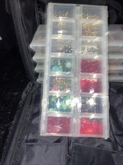 Craft Mates Embellishments Beads 8 Lockables Organizers Junk Journal Craft Lot