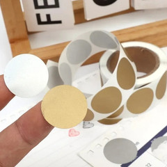 600Pcs Gold Silver Round Scratch Off Stickers Labels DIY Party Game Supplies