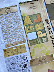 TIM HOLTZ Ideaology Lot of 17 Ephemera Stickers Embellishments Junk Journal Art