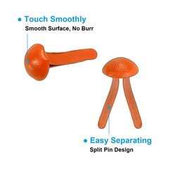 Brads for Paper Crafts, 150 Pcs Orange Metal Round Paper Fasteners, 8 mm