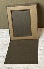 Vtg Photo Frame 5×6″ Cardboard Foldout 14 x 5″ Frame For Junk Journal Scrapbook