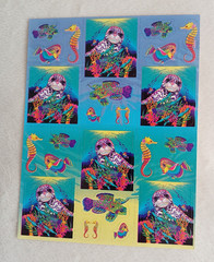 Vintage 90’s Lisa Frank Sticker Lot 4 S363 278 210 242 White Tiger Monkeys