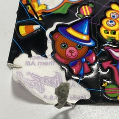 Lisa Frank Halloween Ghosts Penguin Markie Bear Vintage Sticker Sheet S199- BL2