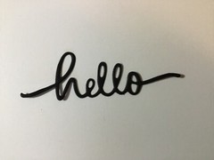 «hello» lowercase word die cut embellishments Choose Color 10 pcs 3/4” x 2-1/2”
