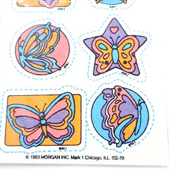 VTG 1983 Mark 1 Scratch N’ Sniff Butterfly Iron-Ables Patch Purple Orange Pink
