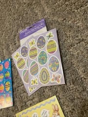 Vintage Forget Me Not Carlton Easter Stickers Sheets Bunny Rabbit Chicks Lot