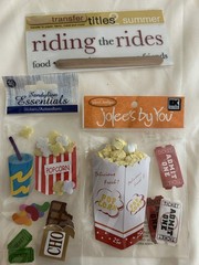 Amusement Park Carnival Carousel Ferris Wheel Popcorn Jolee’s Scrapbook Lot NEW