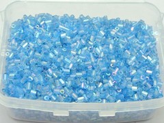 5000 Glass Tube Bugle Beads 2X2mm Transparent Color Choice + Storage Box