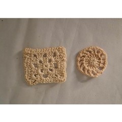Handmade Crochet and Braided Textile Lot Dollhouse decor 7 Pieces Rugs, Curtains
