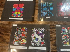 80’s Sticker Sample Pages Slicker Stickers Prisms Unicorns Radio Robots Animals