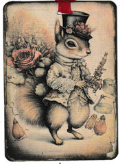 Collage Art Junk Journaling Cards/Tags; Steampunk Animals; 6 pcs 4″ x 6″