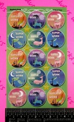 Horiechaly Raspberry Scented Scratch & Sniff Fish & Deer Stickers