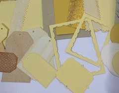 50 Pc Yellow Cream Scrap Paper Pattern Textured Shapes Junk Journal Paper Craft