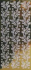 Metallic Holly Borders PEEL OFF STICKERS Christmas Lines Gold Silver Green & Red
