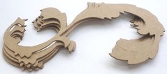 {6} *FLOURiSH ACCENT Decorative Swirl Bare Chipboard Die Cuts – 3.5″ x 5.5″