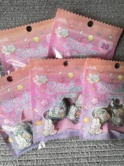 Amifa Kira Animal Flake Stickers 20pcs x5 Packs Cute Rabbit Bear Cat Japan New
