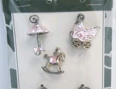 Baby Girl Metal Embellishments Charms By The Card Connection Charming Thoughts