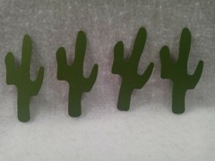 $1 Die Cuts Cactus 4 Inches Tall — NEW From Sizzix Set Of 4 Scrapbooking Cards