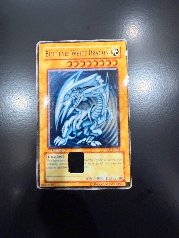 Blue Eyes White Dragon Yu-Gi-Oh Credit Card Decal/Sticker/Skin W/ Custom Finish