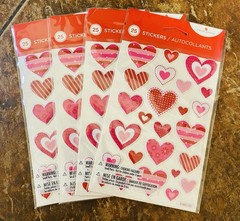 4 New Sealed American Greetings Puffy Heart Stickers 25 Each