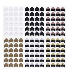12Sheets 6 Colors Adhesive Corners for Photos Scrapbook Picture Mounting Corners