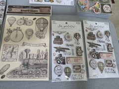 Lot of 18 Mix Stickers, Sheets, Wooden Shapes, Stampwria Art & Craft Supplies