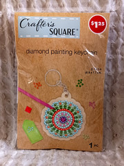 2 Crafters Square Diamond Painting HEART Key Chain + CIRCLE Key Chain Wood Fun