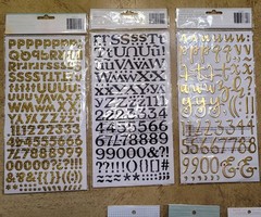 Vintage LOT Thickers American Crafts Puffy Scrapbook Stickers Letters /Dots/Gems