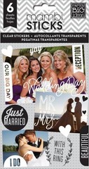 mambiSTICKS Clear Stickers – OUR WEDDING DAY – 6 Sheets