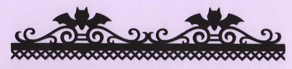 Halloween Border Die Cuts, Bat Border Die Cuts, 4 pcs. 8 long x 1.5″ high